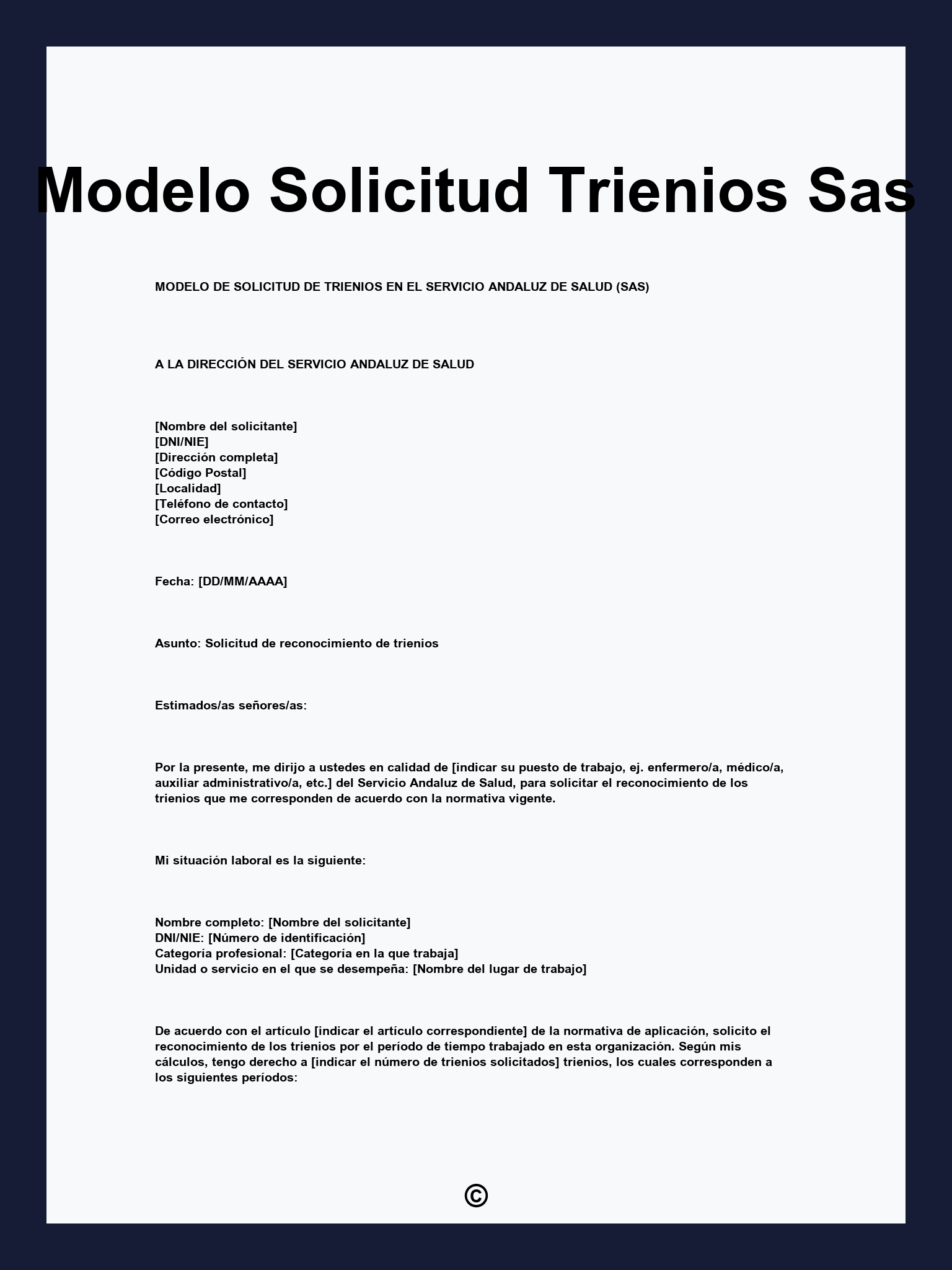 Modelo Solicitud Trienios Sas